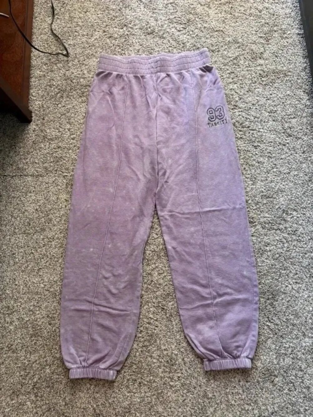 Purple Heather 93 Varsity Graphic Jogger Sweatpants